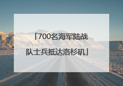 700名海军陆战队士兵抵达洛杉矶