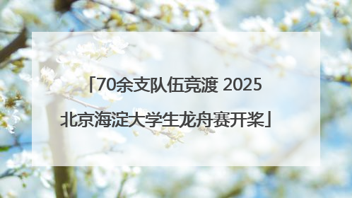 70余支队伍竞渡 2025北京海淀大学生龙舟赛开桨