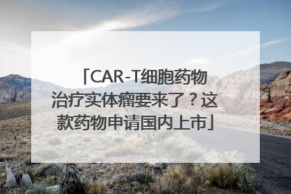 CAR-T细胞药物治疗实体瘤要来了？这款药物申请国内上市