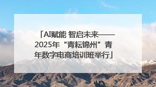AI赋能 智启未来——2025年“青耘锦州”青年数字电商培训班举行